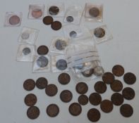 A quantity of sundry UK and overseas coinage 19thC onwards