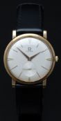 Omega 9ct gold gentleman's wristwatch ref. 00501 with inset subsidiary seconds dial, gold hands