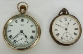 Two open faced pocket watches comprising one Kay & Co Ltd Kays 'Standard' Lever the other 'Fine