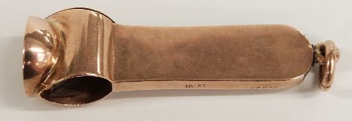 A 10ct rose gold cigar cutter, 7.4g