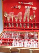 Thai or similar Eastern bronze canteen of cutlery