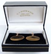A pair of 9ct gold cufflinks, 6g