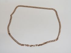 A 9ct gold curb link chain necklace, 24cm drop, 11.0g