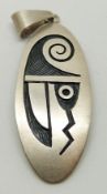 Hopi silver pendant by Trinidad Lucas