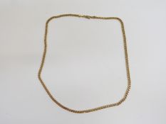 A 9ct gold curb link necklace, 22cm drop, 6.8g