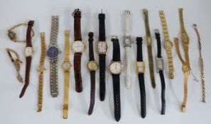 Sixteen various ladies and gentleman's wristwatches including Seiko, Sekonda, Accurist, Lorus etc.