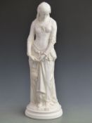 19thC style statue of a lady, height 57cm