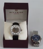Two gentleman's wristwatches comprising Citizen Eco-Drive ref. E111-S099641 with date aperture,