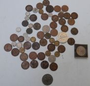 A collection of silver coins including Victorian