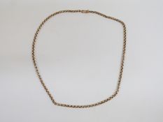 Victorian necklace with faceted links, 22cm drop, 10.0g