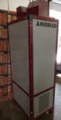 Industrial/haberdashery/shopfitting Ambirad NCH 150 gas air heater, W86 x D90 x H225cm
