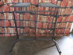 Industrial/haberdashery/shopfitting steel and weldmesh hanging rails/ display stands with two bolt