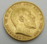 1909 gold full sovereign