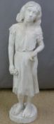 Garden statue of a girl, height 106cm