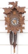 German 20thC two train cuckoo clock