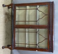 Glazed mahogany display cabinet raised on cabriole legs terminating in ball and claw feet, W108 x