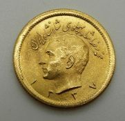 1958 gold Iranian Pahlavi