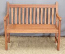 A child's teak garden bench,  W73 x H60cm