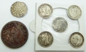 Henry III (1216-1272) hammered silver penny with certificate, together with four silver threepenny