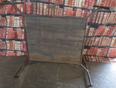 Industrial/haberdashery/shopfitting steel and oak hanging rail, W75 x D80 x H135cm