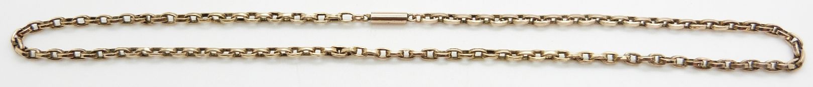 Victorian yellow metal chain, 11.3g