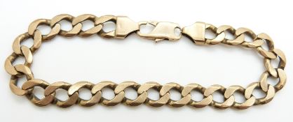 A 9ct rose gold curb link bracelet, 34.1g