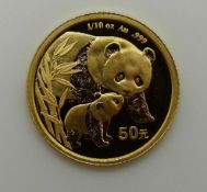 2004 Chinese Year of the Panda gold 50 Yuan coin