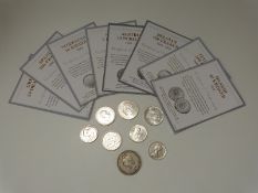 Eight silver coins to include Queen Victoria 1889 crown, Danish 10 Kroners, Swiss 5 Fr etc, some