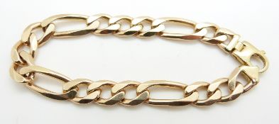 9ct gold curb link bracelet, 34.8g
