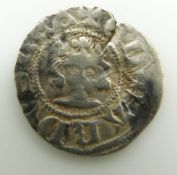 Hammered silver halfpenny, London Mint thought to be Edward II, VF