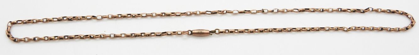 Victorian 9ct rose gold belcher chain 4.4g, 22cm