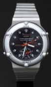 Pulsar alarm chronograph gentleman's wristwatch ref. V600-6010 with inset milliseconds dial,