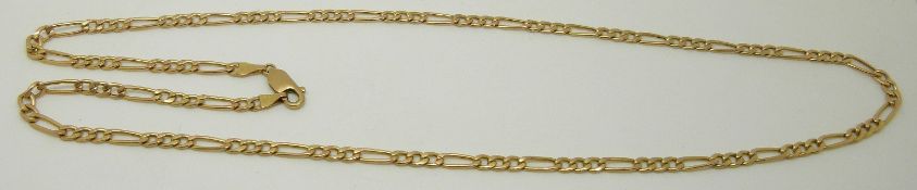 A 9ct gold necklace, 6.8g, 29cm drop.