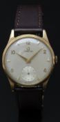 Omega 9ct gold gentleman's wristwatch ref. 687616 with inset subsidiary seconds dial, gold