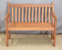 A child's teak garden bench, W73 x H60cm