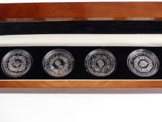 London Mint Office 60th Anniversary of the Coronation of Queen Elizabeth II silver four coin set,