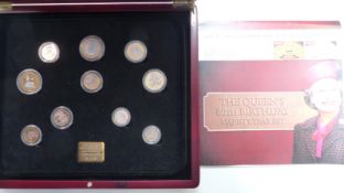 The Queen's Eightieth Birthday Majesty Year Set, comprising 2006 gold full sovereign and gold half