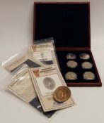 WWI centenary commemorative coin set, cased with certificate, together with History of Deutscher