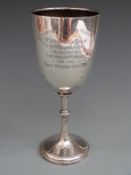 George V hallmarked silver trophy engraved 