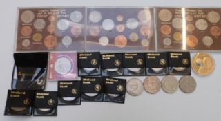 Silver proof £1 coin commemorating the year of the three Kings, together with a collection of modern