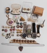 An 18ct gold ring in original Gloucester box (1.1g), Accurist watch, etc