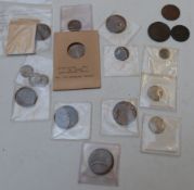 Cheltenham silver shilling token 1811 given by William Bastin together with a 1669 Cheltenham