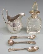 Georgian style hallmarked silver jug, Chester 1928 maker Stokes & Ireland Ltd, height 11cm, pair