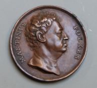 Hanover Martin Folkes Numistmatist and Mathematician, 1690-1754 medal coin Rome Mint. Martin