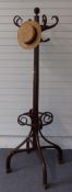 Bentwood coat, hat and stick stand, H198 x W77cm at base