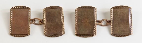 A pair of 9ct gold cufflinks, 4.7g