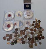 A large collection of UK and overseas coins, including commemorative 'Jumbo' strikes etc, with