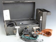 Quantity nurses or doctors equipment to include Entonox analgesic apparatus, stethoscope, blood