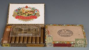 Unopened box of 25 Romeo and Juliet Havana cigars and 9 Balmoral cigars,8 being in tubes