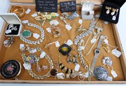 A collection of costume jewellery including Exquisite, Trifari, Jewelcraft, Coro, Sarah Coventry,